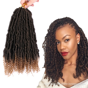 Bomb Passion Twists Synthetic Bomb Twist Crochet Hair Extensions 12inch Ombre Crochet Braids Pre looped Braiding Hair